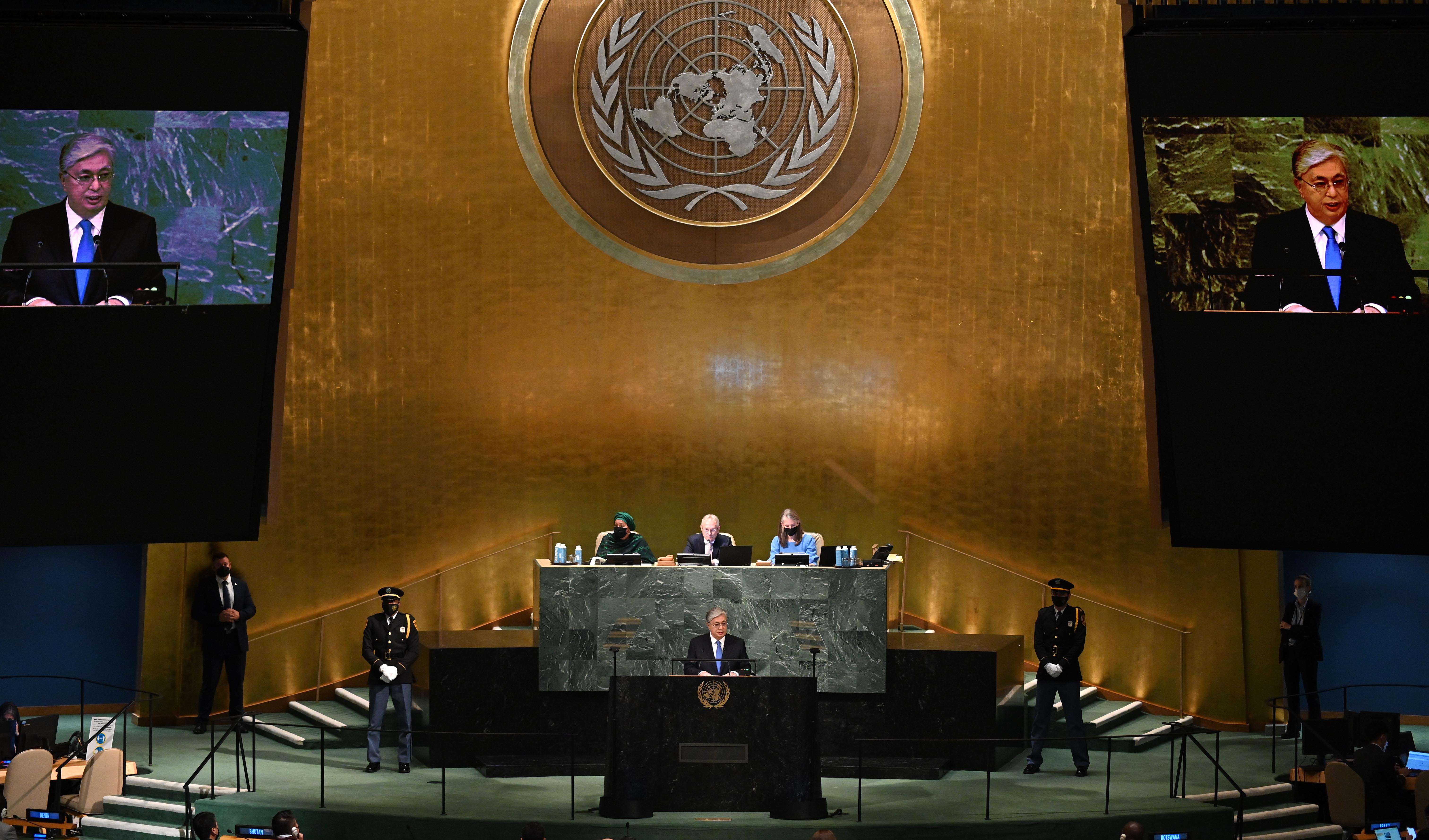 Оон сентябрь. Касым-Жомарт Токаев Ассамблея ООН. 77 Сессия Генеральной Ассамблеи ООН. Генеральная Ассамблея ООН Нью-Йорк.