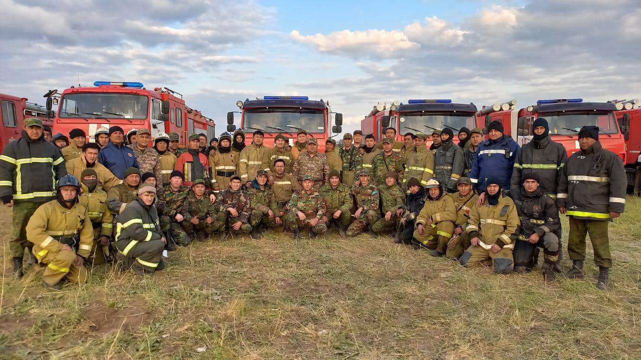 Пожар под Астаной полностью потушен