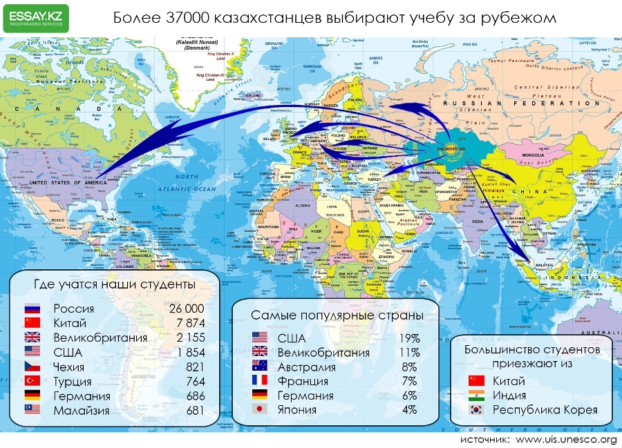 Карта мир для граждан казахстана