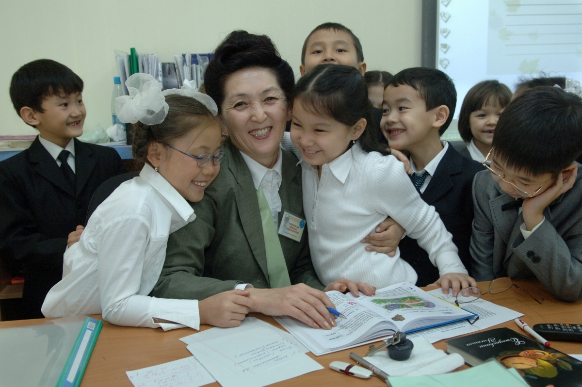 Казахские педагоги в школе