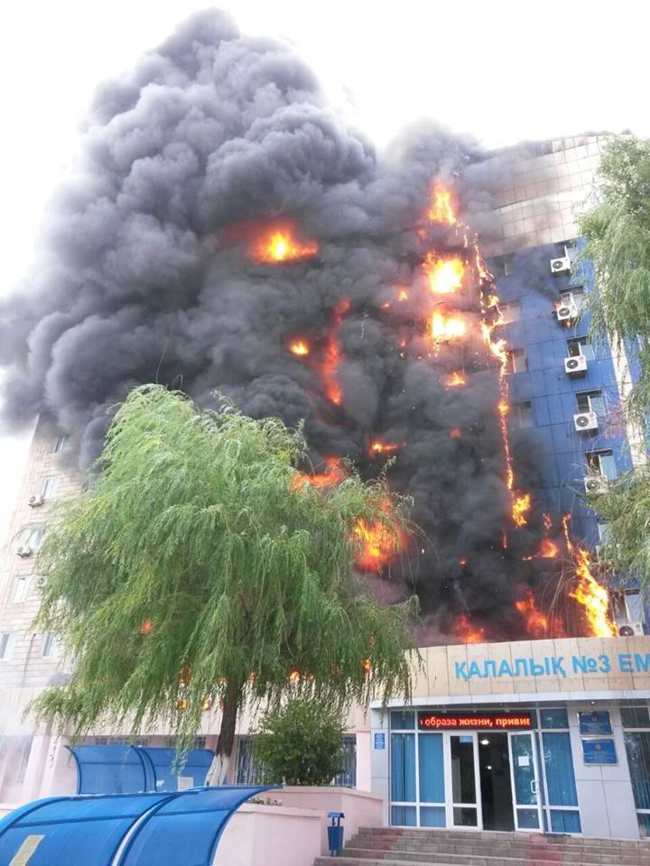 Пожар в Таразе